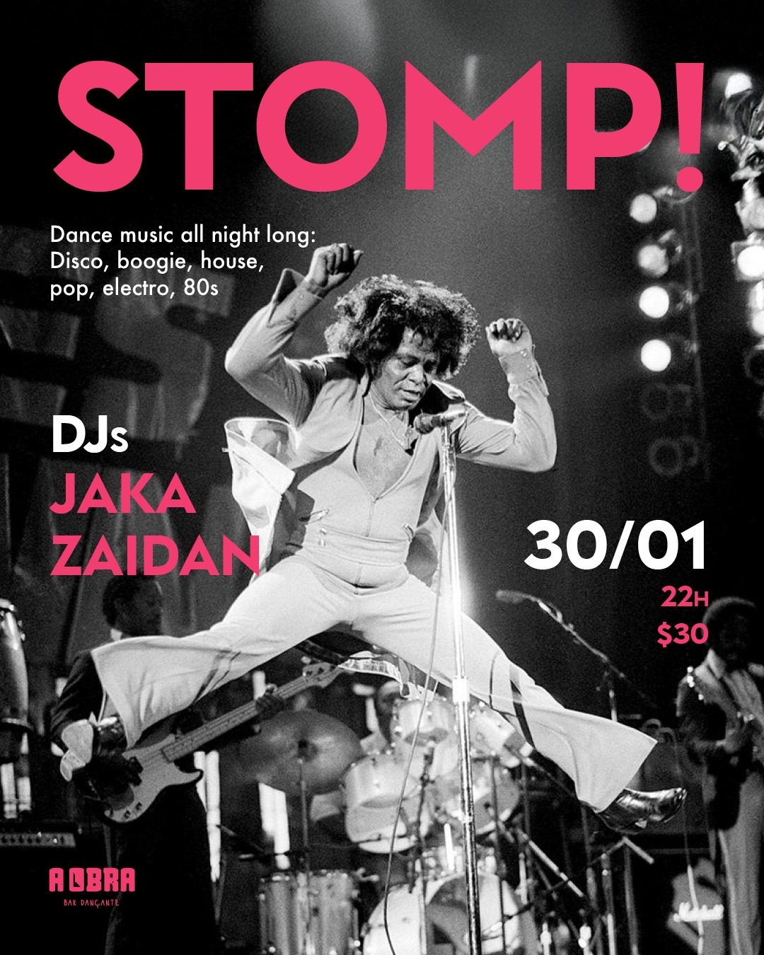 Reprodução instagram Cartaz oficial de divulgação da festa STOMP!