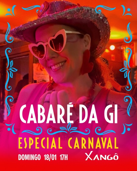 Cartaz de divulgação do evento Cabaré da Gi