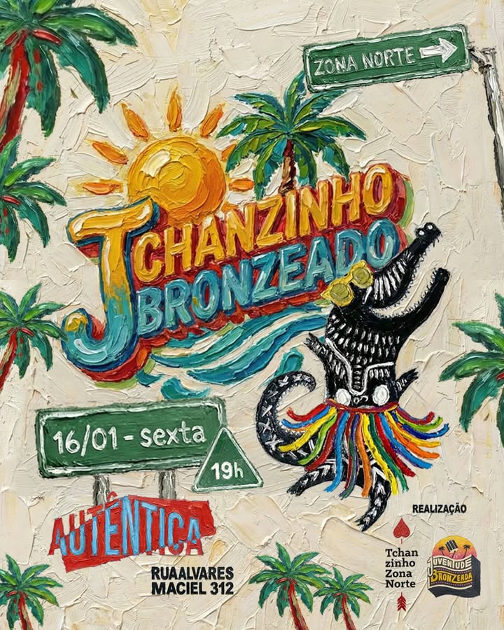 Flyer ilustrado de divulgação do evento