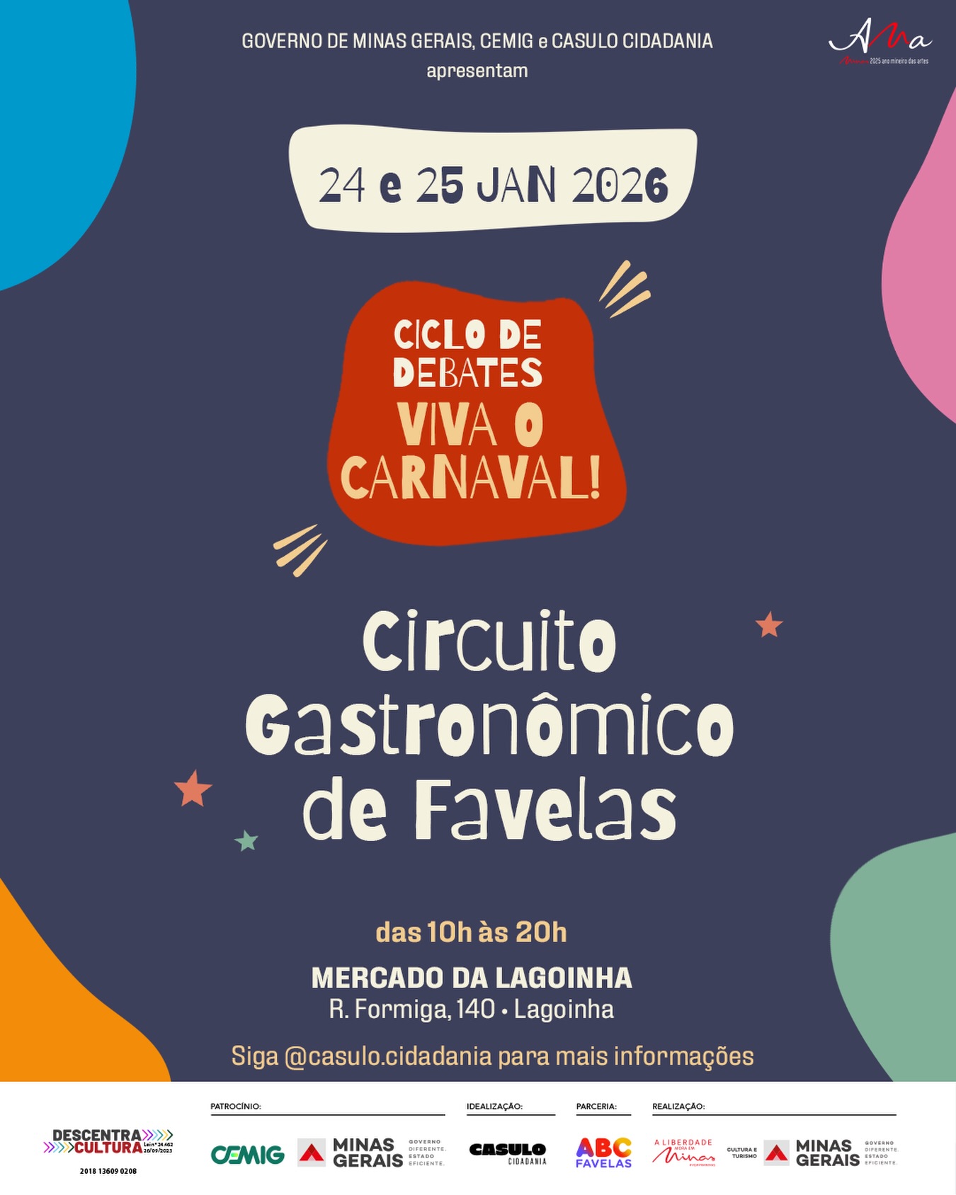 Reprodução: Instagram Circuito Gastronômico de Favelas - Ciclo de Debates "Viva o Carnaval"