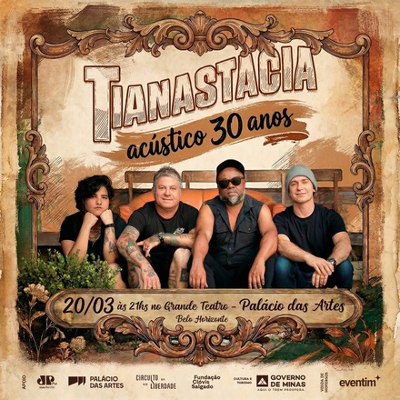 Flyer oficial de divulgação do evento Tianastácia Acústico 30 anos 