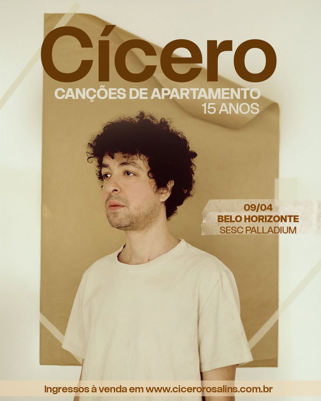Reprodução instagram Cartaz oficial do evento Cícero - 15 anos de Canções de Apartamento