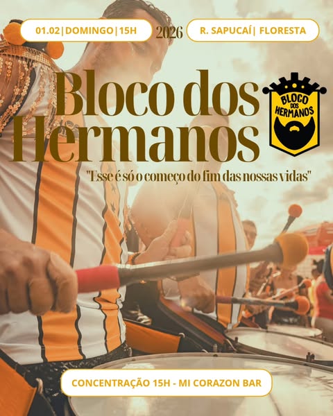 Flyer de divulgação oficial do bloco