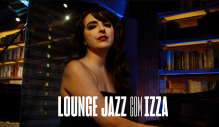 Cartaz de divulgação do evento com imagem da artista Izza