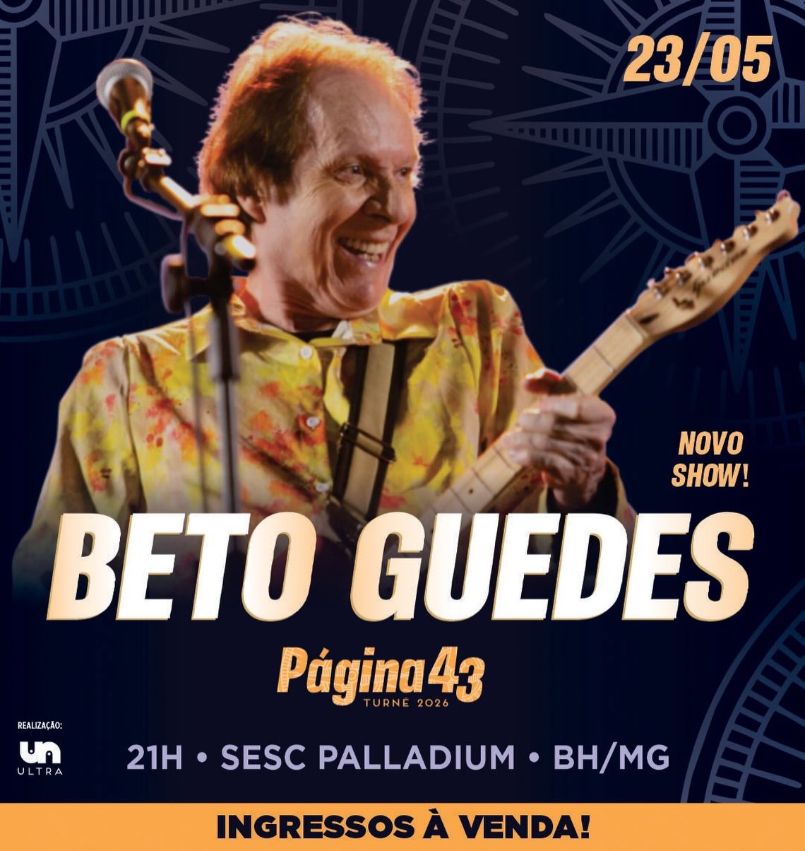 Reprodução: Instagram Flyer oficial com fotografia do artista Beto Guedes com texto informatvo do evento