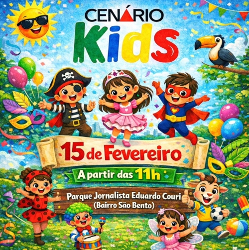 Bloco de Carnaval Infantil I Cenário Kids 