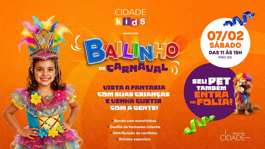 Bailinho Infantil Cidade Kids – Pré-Carnaval