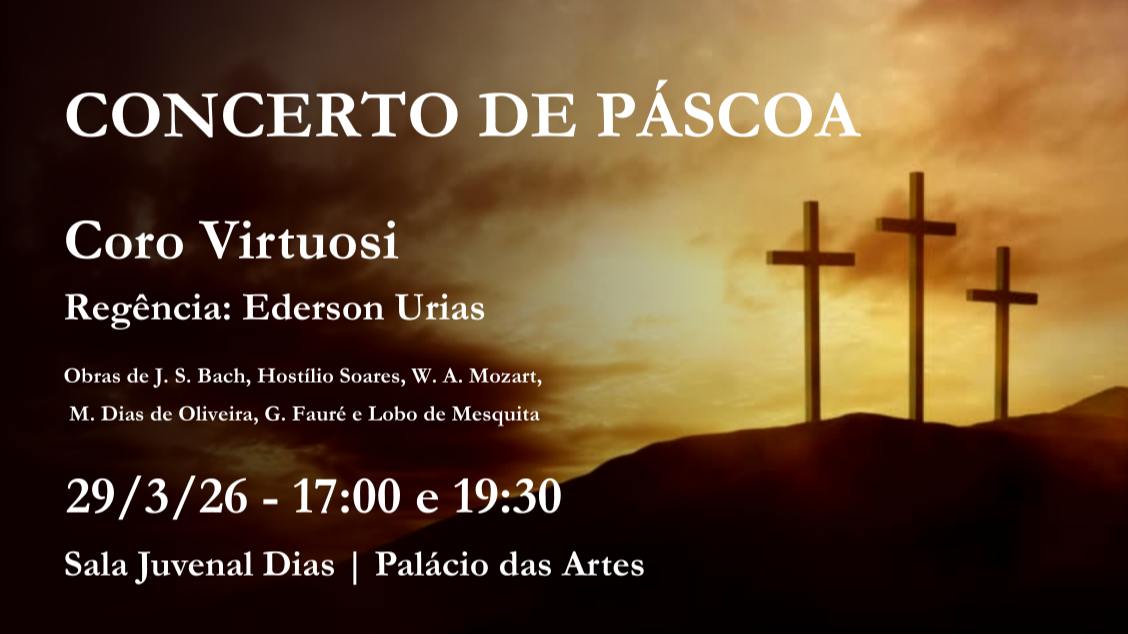 Cartaz oficial de divulgação do evento: Concerto de Páscoa