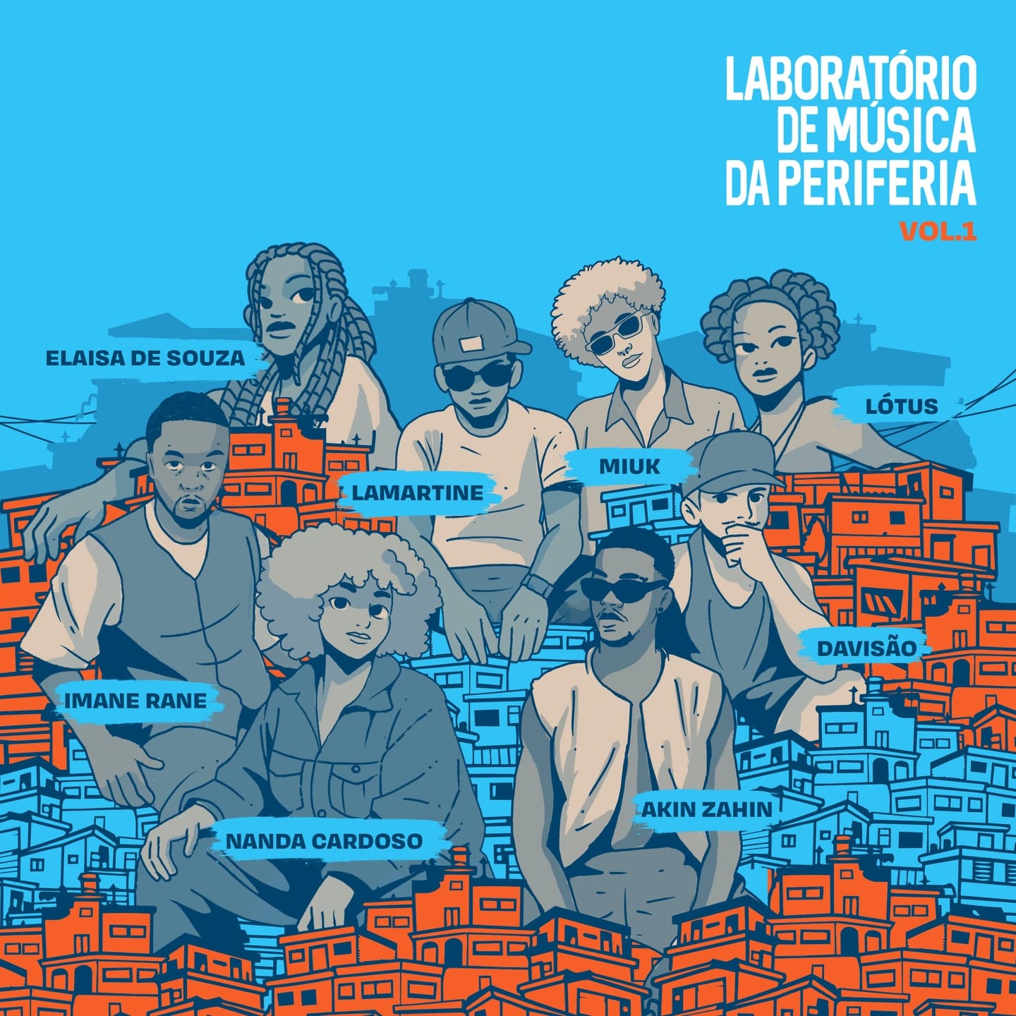 Foto de capa do lançamento do album "LABORATÓRIO DE MÚSICA DA PERIFERIA — VOL. 1"