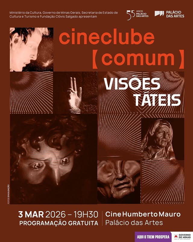 Foto convidativa do cineclube que ocorrerá no palácio das artes no dia 03/03
