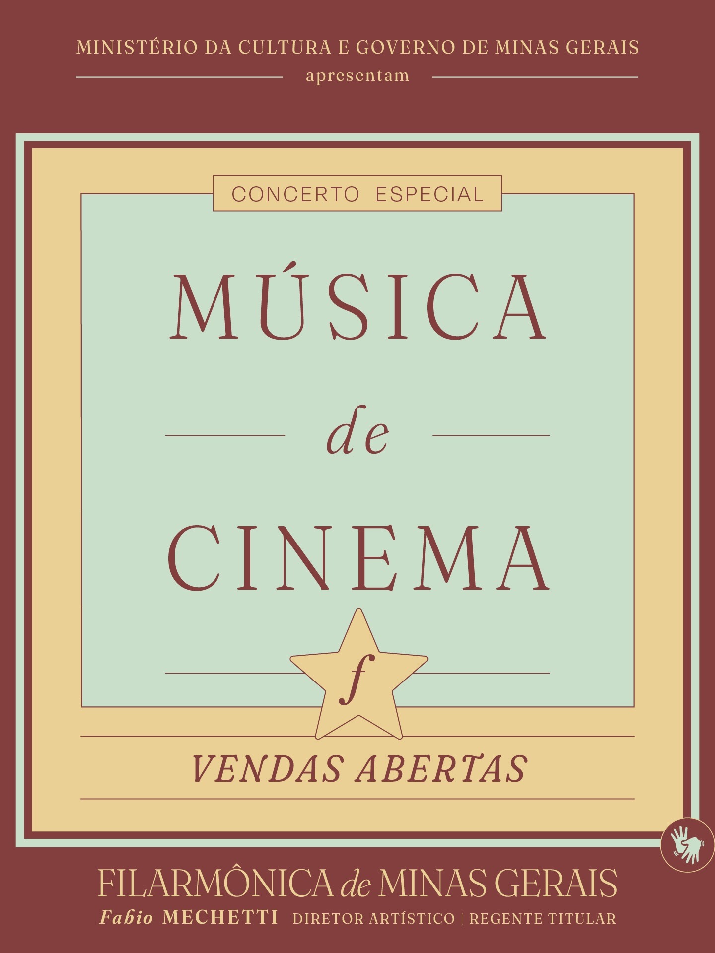 Cartaz oficial de divulgação do evento Música de Cinema