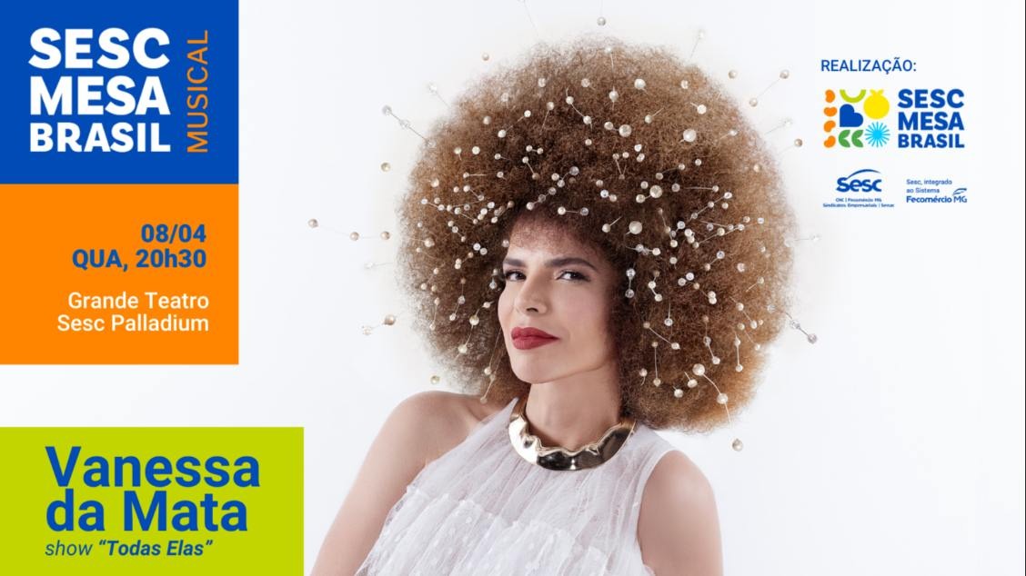 Folder de divulgação. Artista Vanessa da Mata.