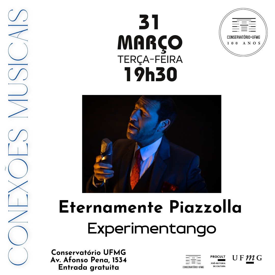 Folder de divulgação do espetáculo. Ao centro, imagem reduzida do artista cantando, ele veste terno e segura o microfone com uma das mãos. Informações sobre o evento escritas nas partes superior e inferior da imagem.