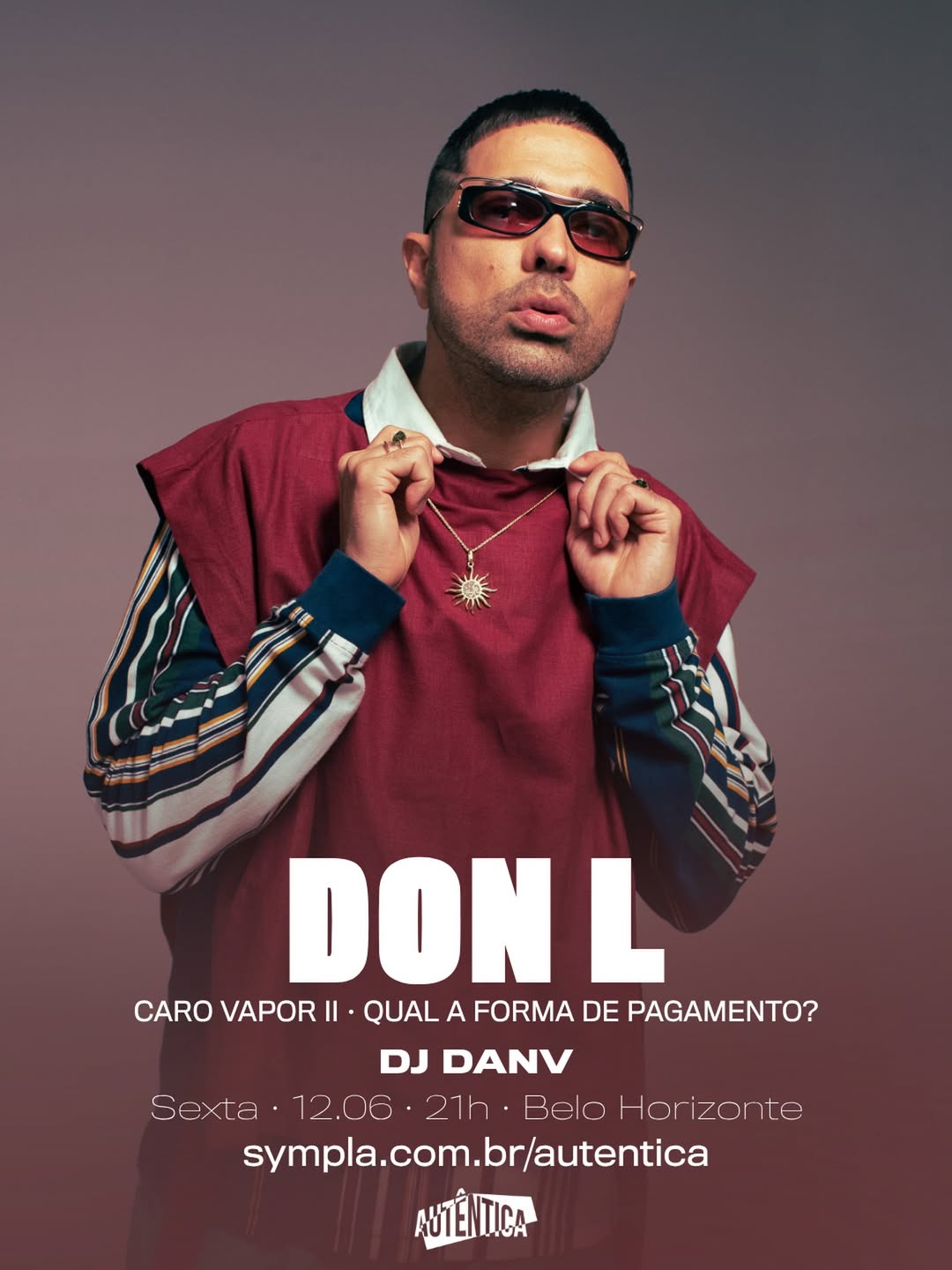 Cartaz com fotografia do artista Don L