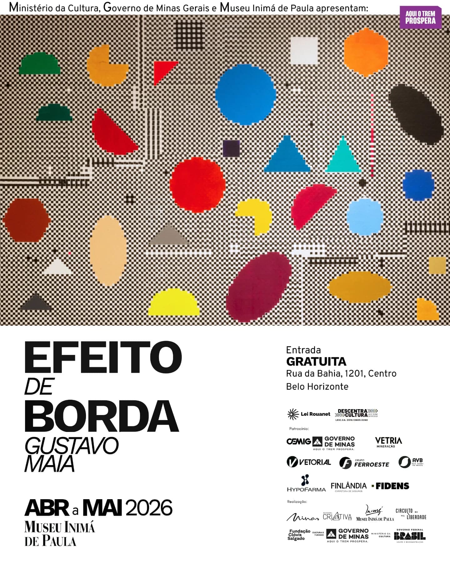 Foto de capa divulgando a exposição do artista Gustavo Maia: Efeito de Borda 