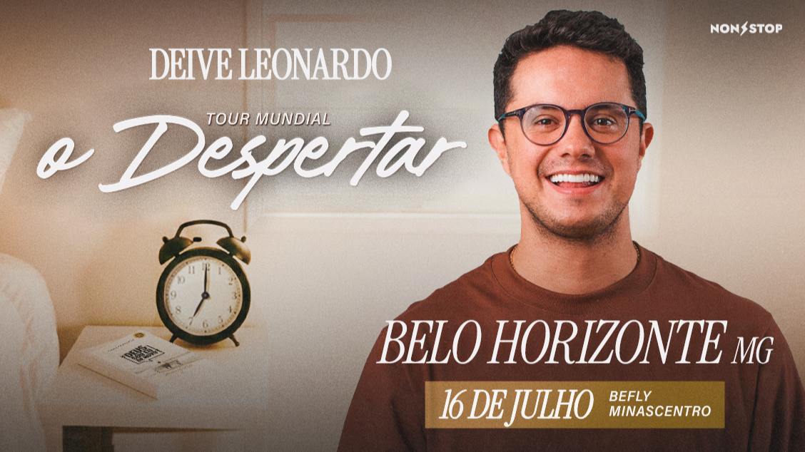 Foto de divulgação da Tour "Tour O Despertar" de Deive Leonardo, com data e local do evento