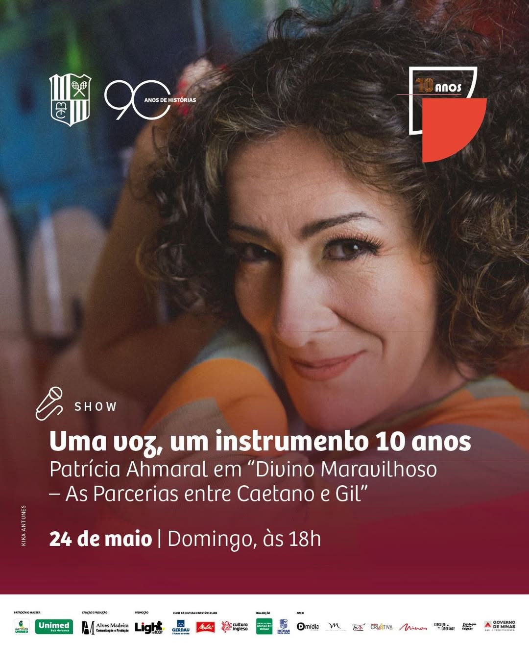 Flyer oficial do Show Patrícia Ahmaral em “Divino Maravilhoso” 