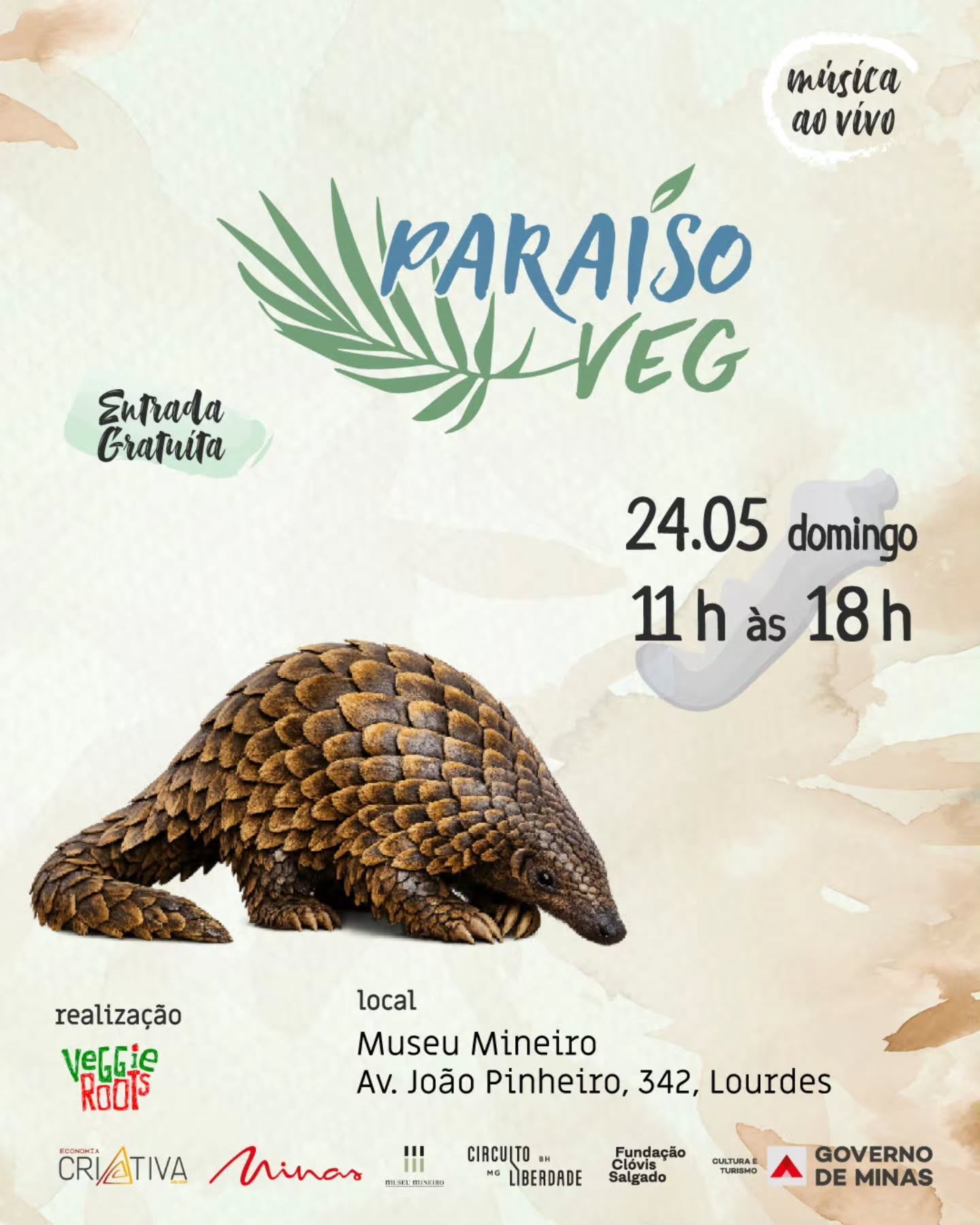 Foto de capa da feira ParaisoVeg no Museu Mineiro