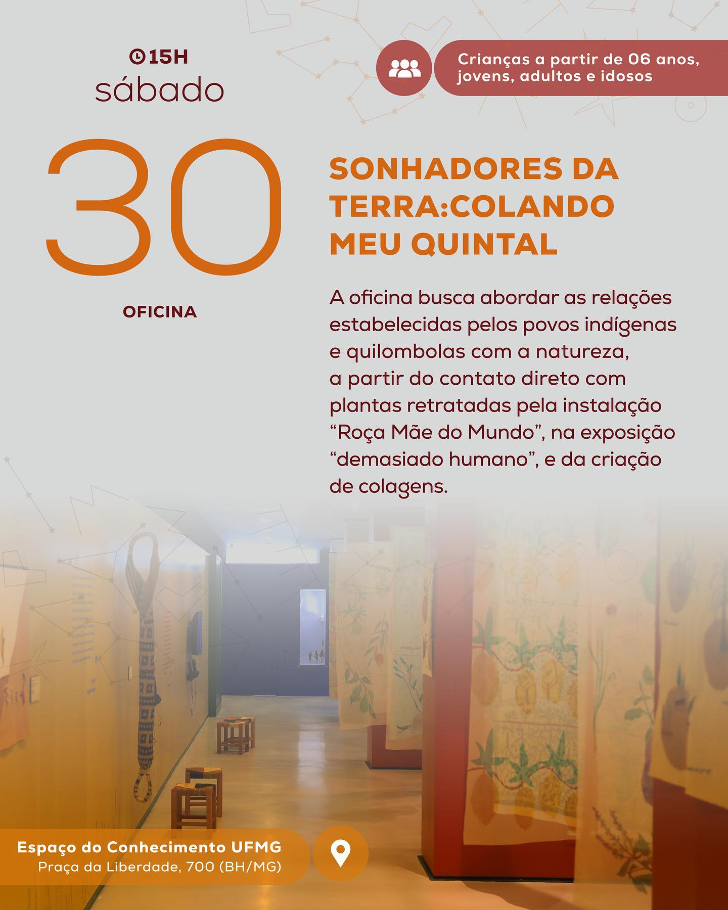 Foto de capa de divulgação para a oficina “Sonhadores da terra: Colando meu quintal 