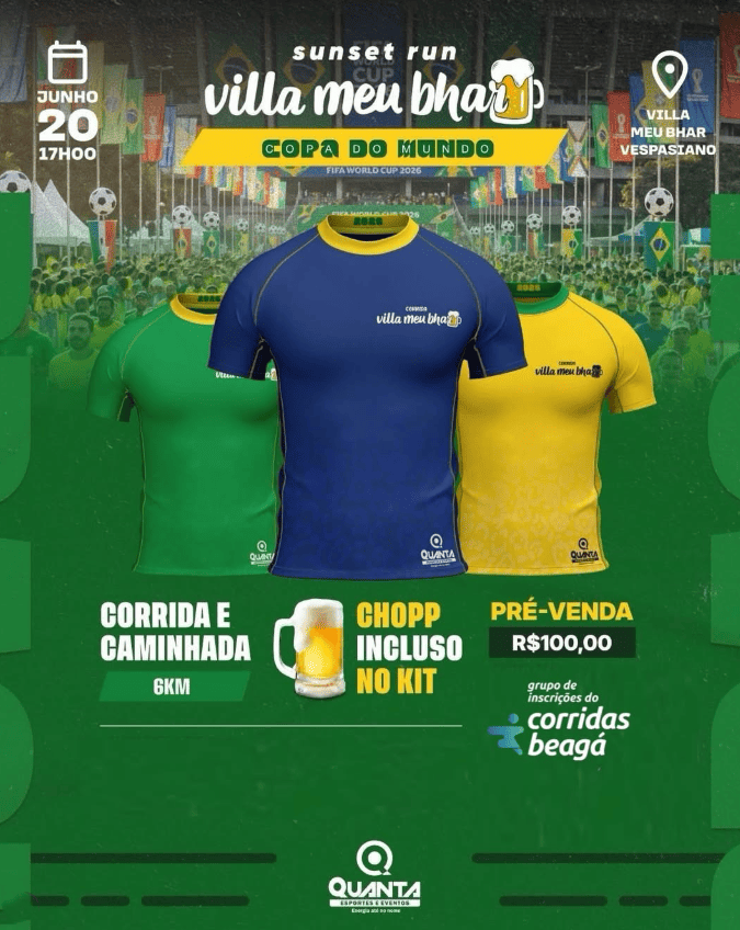 Corrida Villa Meu Bhar Sunset - Copa do Mundo