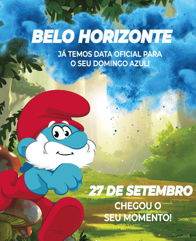 Divulgação/Instagram Corrida: Smurfs Run BH