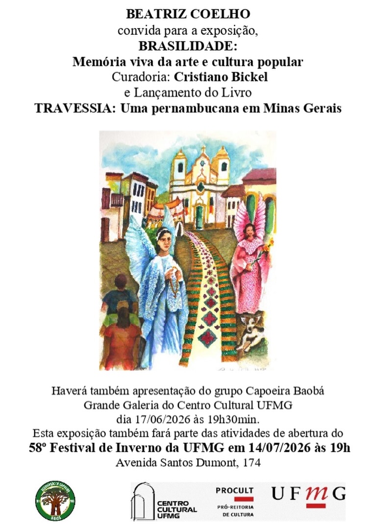 Foto de divulgação para exposição individual ‘Brasilidade: memória viva da arte e cultura popular’, da artista visual Beatriz Coelho