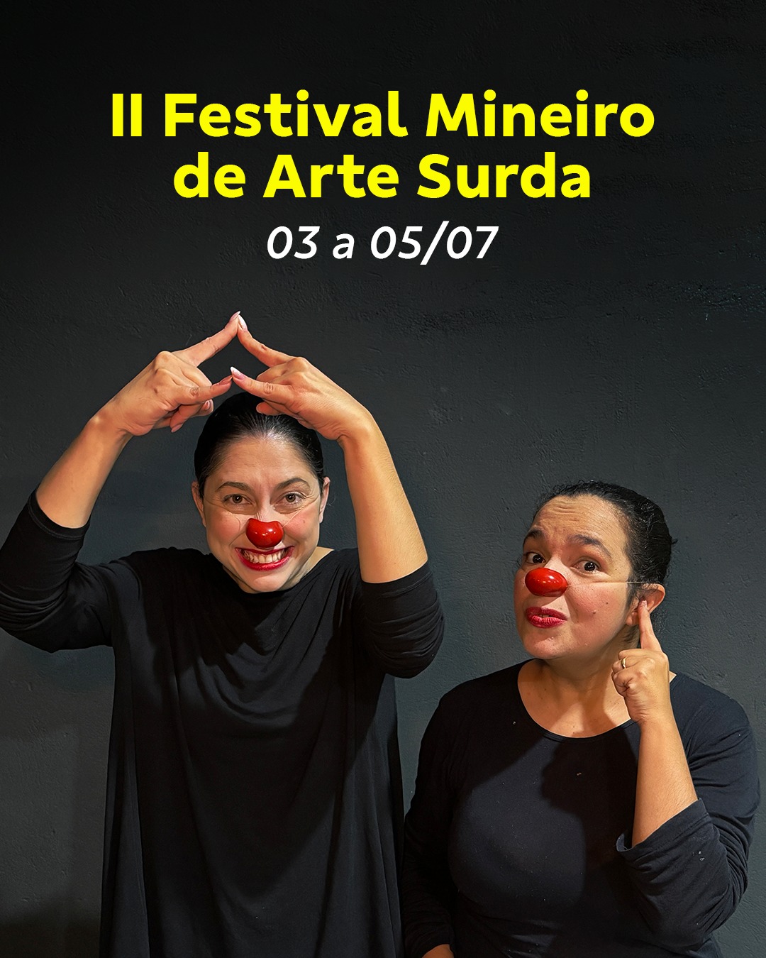 Foto de capa de divulgação para o "II Festival Mineiro de Arte Surda"