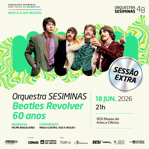 Cartaz do Evento: Música no Museu - Beatles Revolver 60 Anos 
