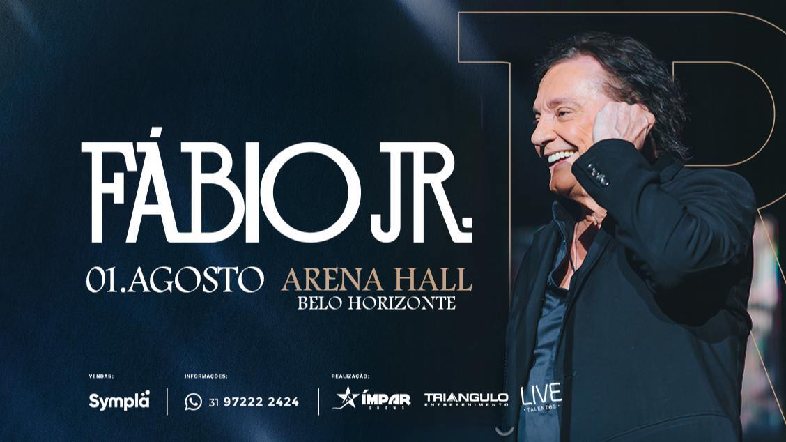 Foto de capa para o show de Fábio Jr. no dia 2 de agosto no Arena Hall