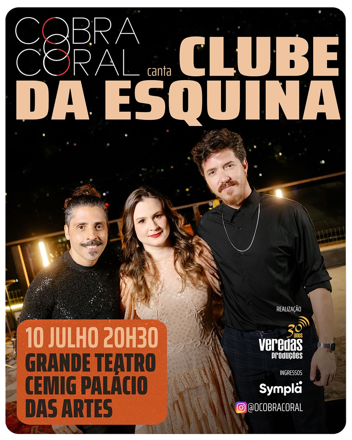 Foto da capa com os 3 integrantes do Cobra Coral