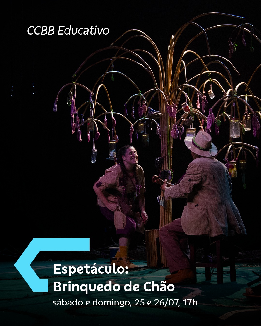 Foto de capa para o espetáculo do grupo "Brinquedos de Chão" no CCBB, nos dias 25 e 26 de julho 