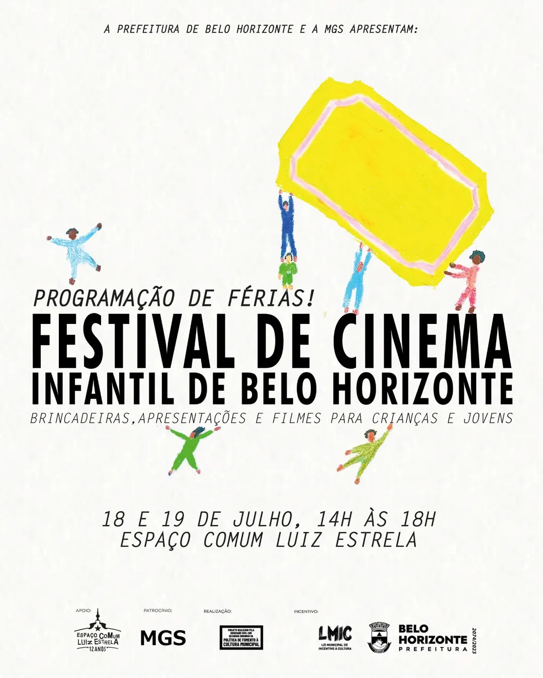 Foto de capa para o festival de cinema infantil 