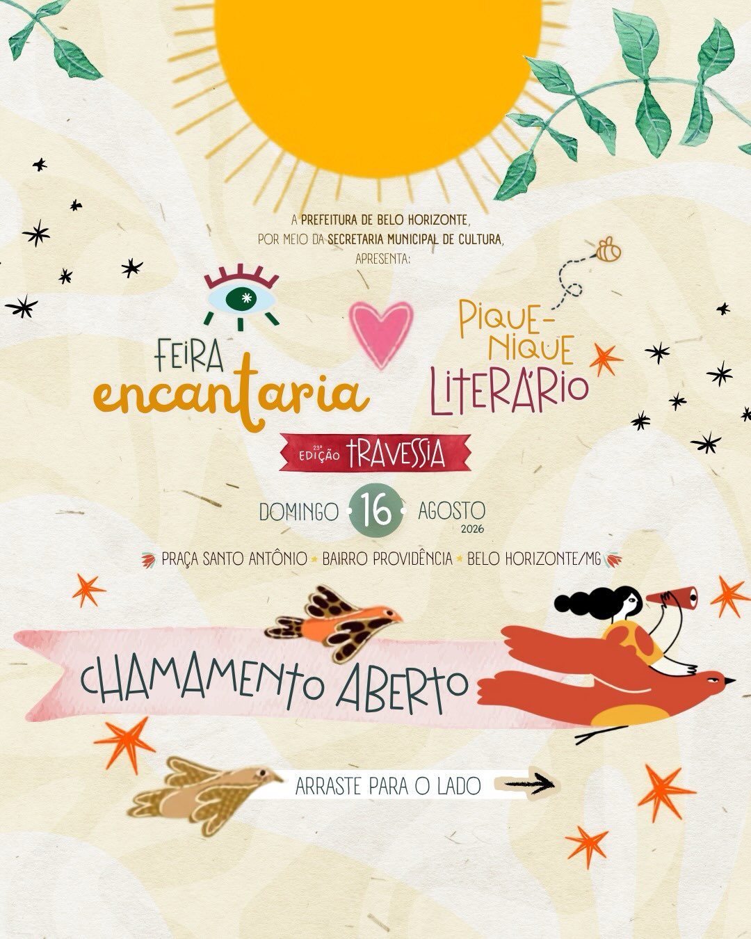 Foto de capa para o encontro da Feira Encantaria & Piquenique Literário