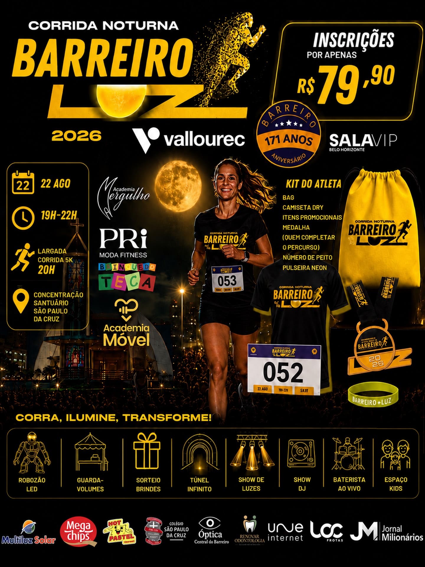 Corrida Noturna Barreiro Luz 2026