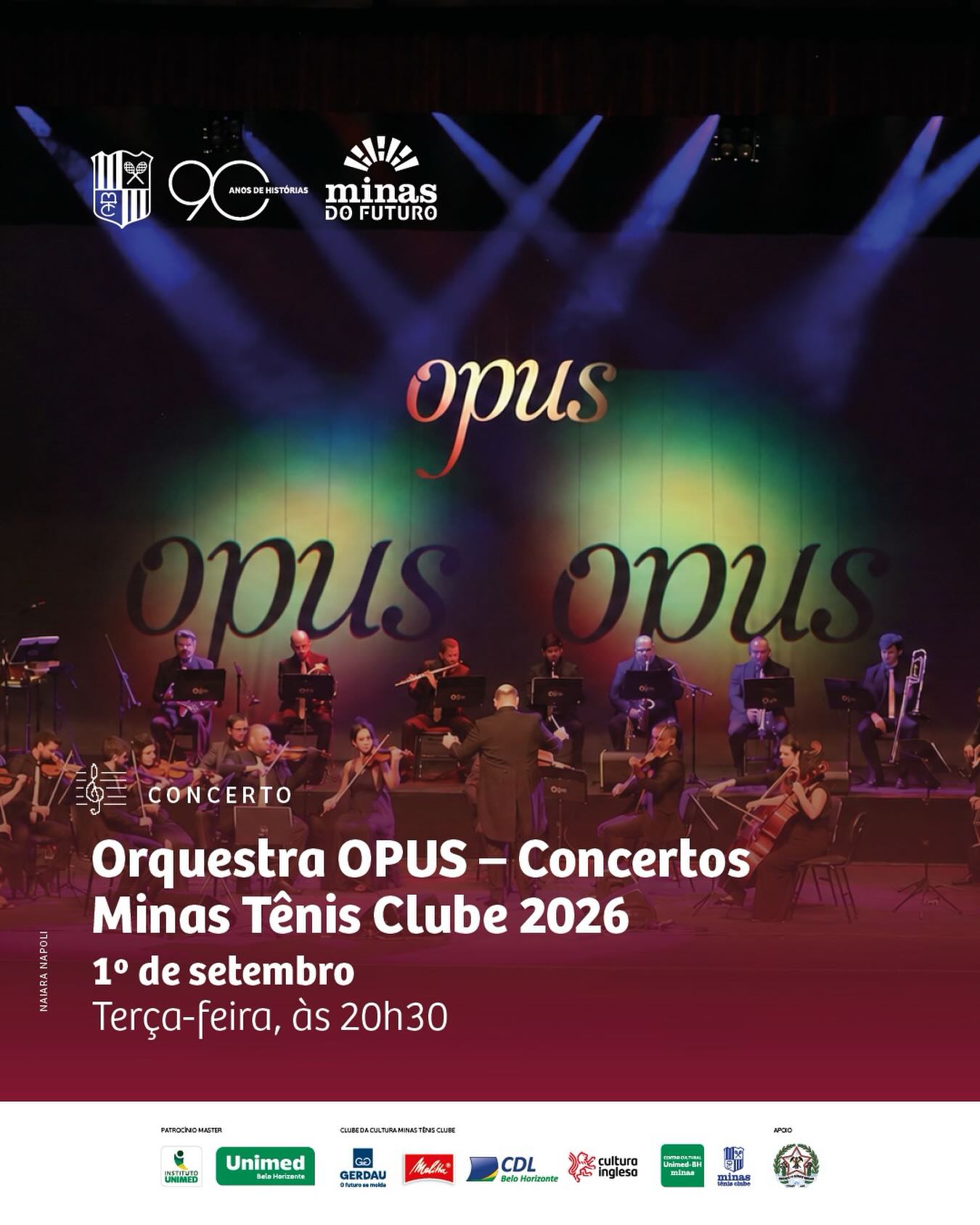 Foto de capa para a apresentação da Orquestra Opus no concertos minas tenis clube 2026