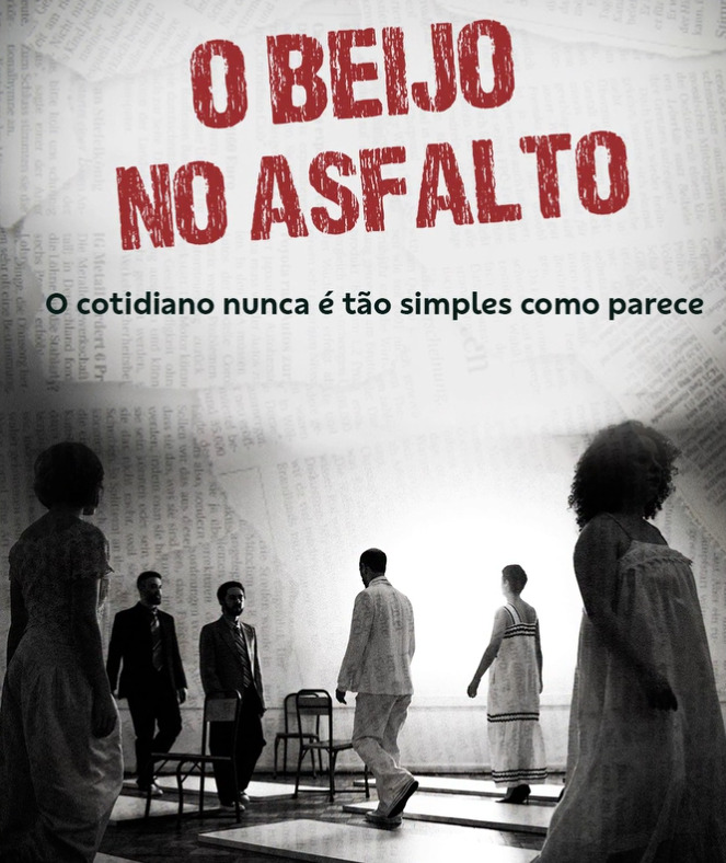 Foto de capa pra o espetáculo "O beijo no asfalto"