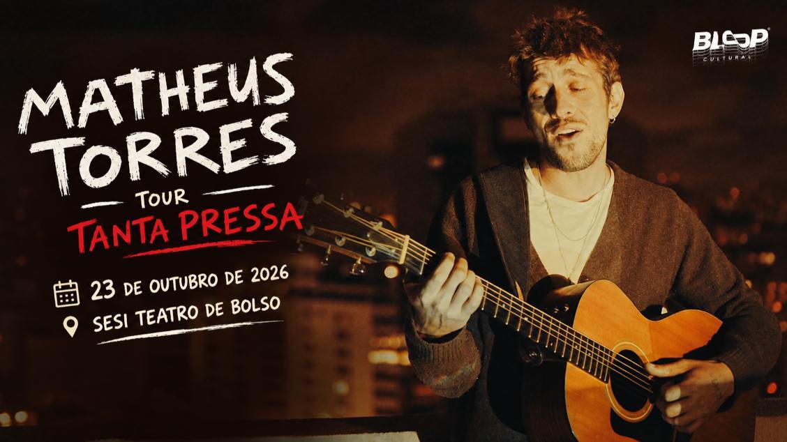 Foto de capa para o show da tour do cantor Matheus Torres "Tanta Pressa" 