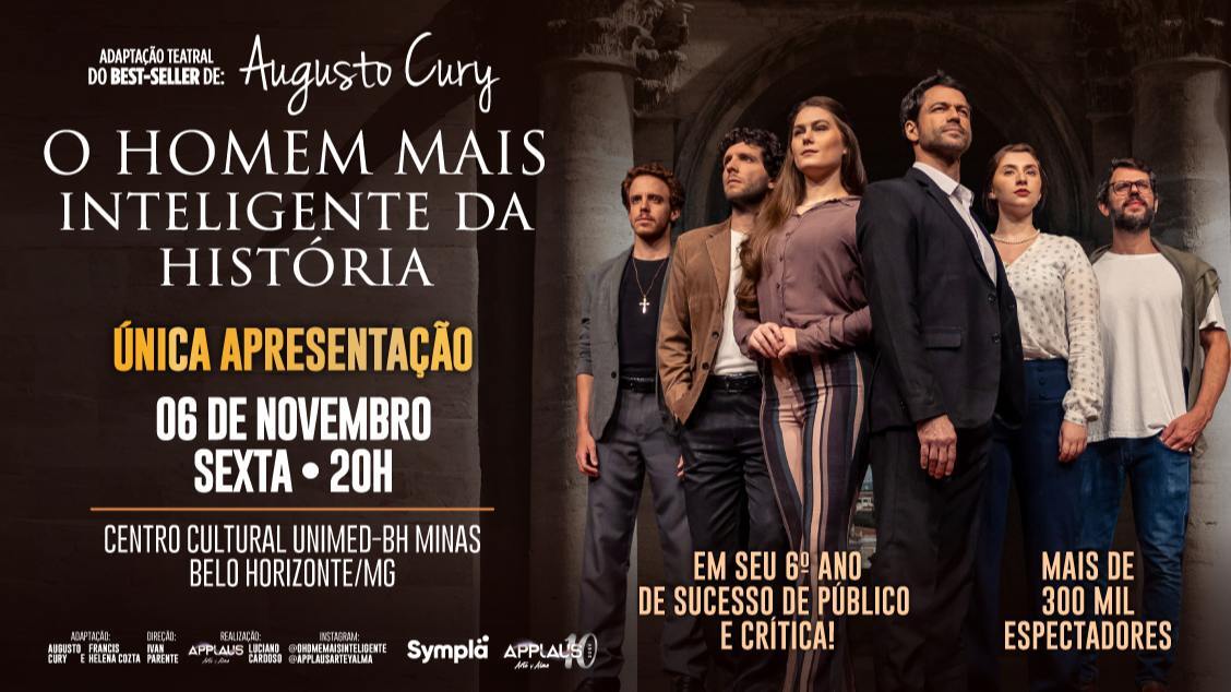Foto de capa para o espetáculo "O Homem Mais Inteligente Da História"
