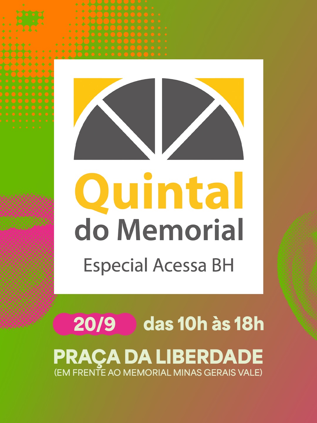 Foto de capa para o evento "Quintal do Memorial", no dia 20 de setembro das 10hrs às 18 hrs na praça da liberdade