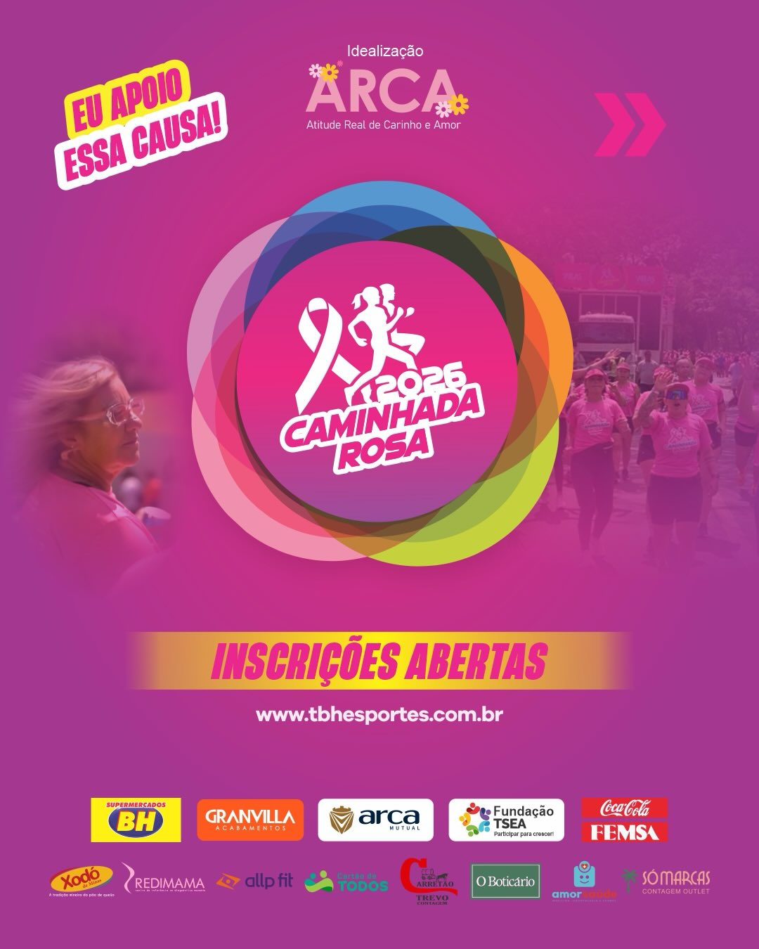 Foto de capa para a "Caminhada Rosa"