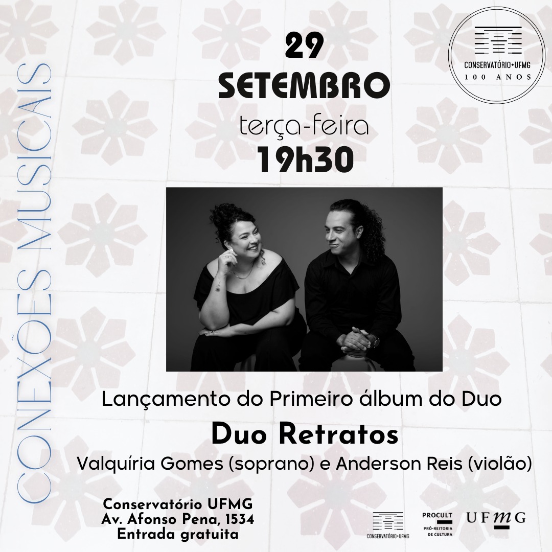 Foto de capa para o concerto do grupo Duo no dia 22 de setembro no conservatório da UFMG