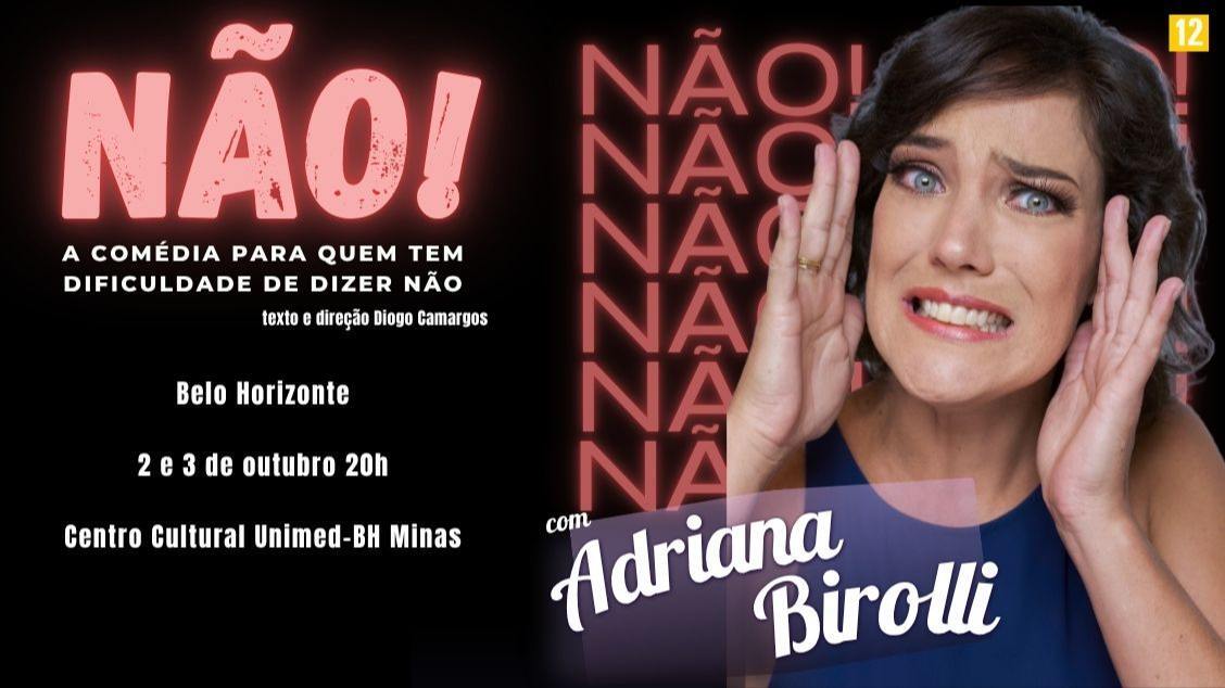Foto de capa para o espetáculo "Não!Não! A comédia para quem tem dificuldade de dizer não" no dia 2 e 3 de outubro 
