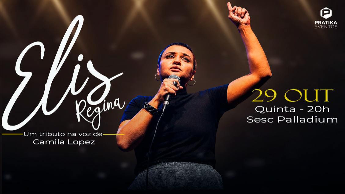 Foto de capa para o show a tributo da artista Elis Regina no Sesc Palladium 