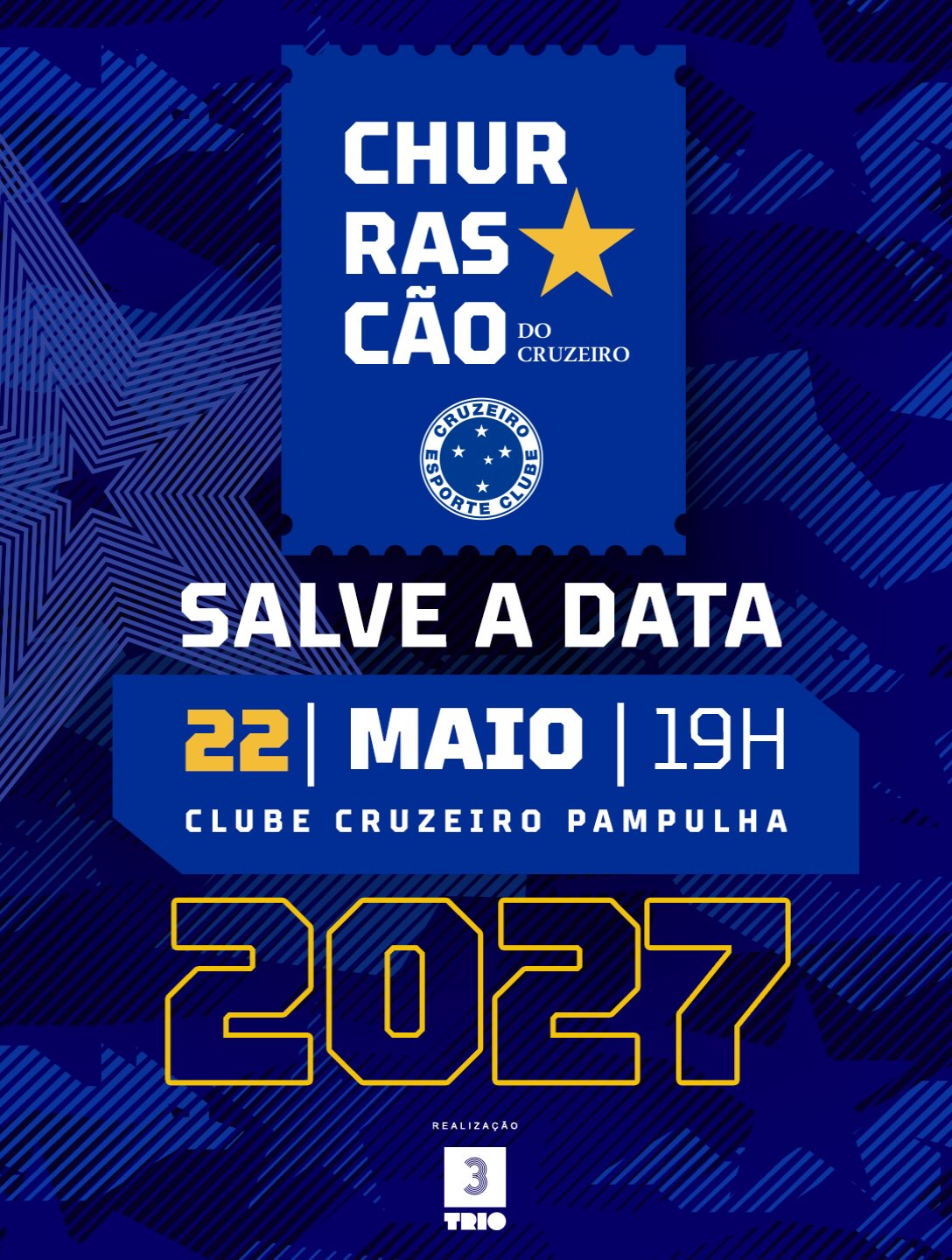 Foto de capa para divulgar o evento "Churrasco do Cruzeiro"