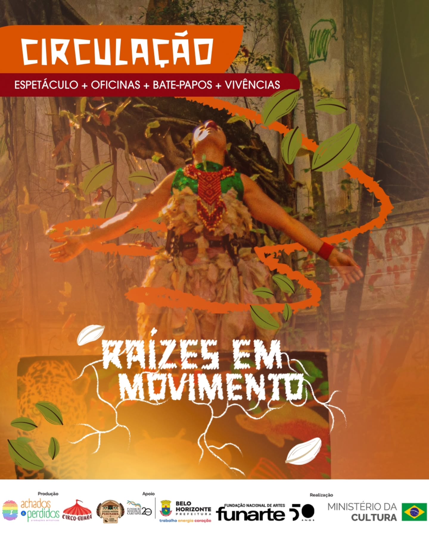Foto de capa para o Espetáculo "Raizes em Movimento" no Teatro Raul Belém 