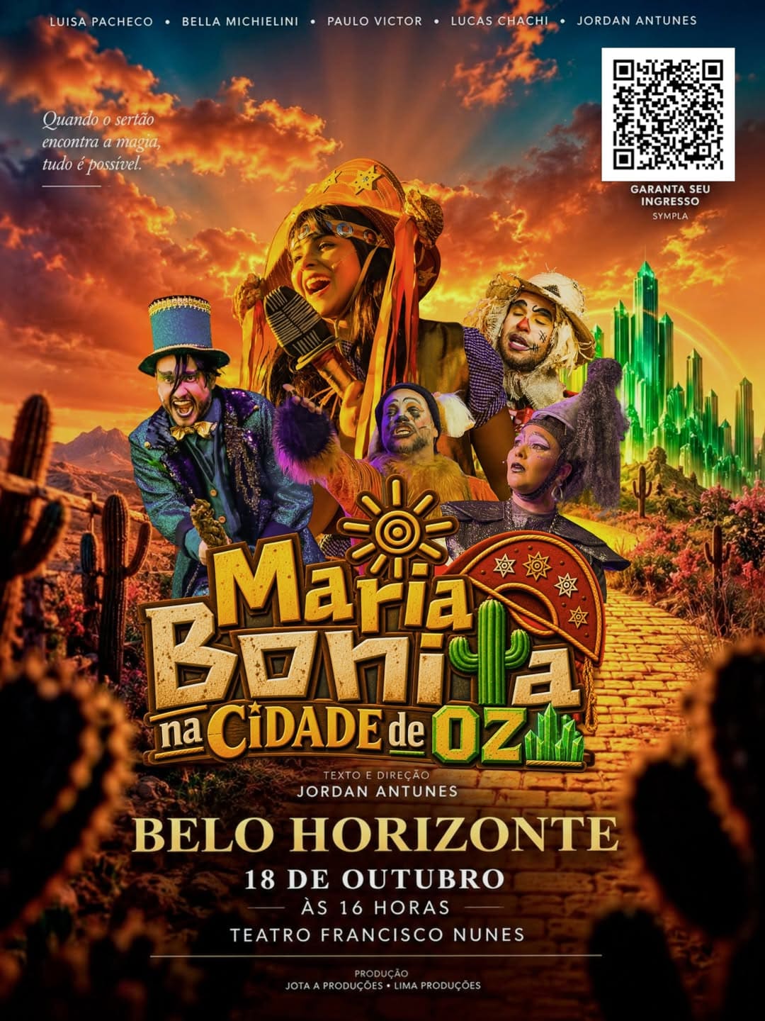 Foto de capa para o espetáculo da "Maria Bonita na cidade de Oz"