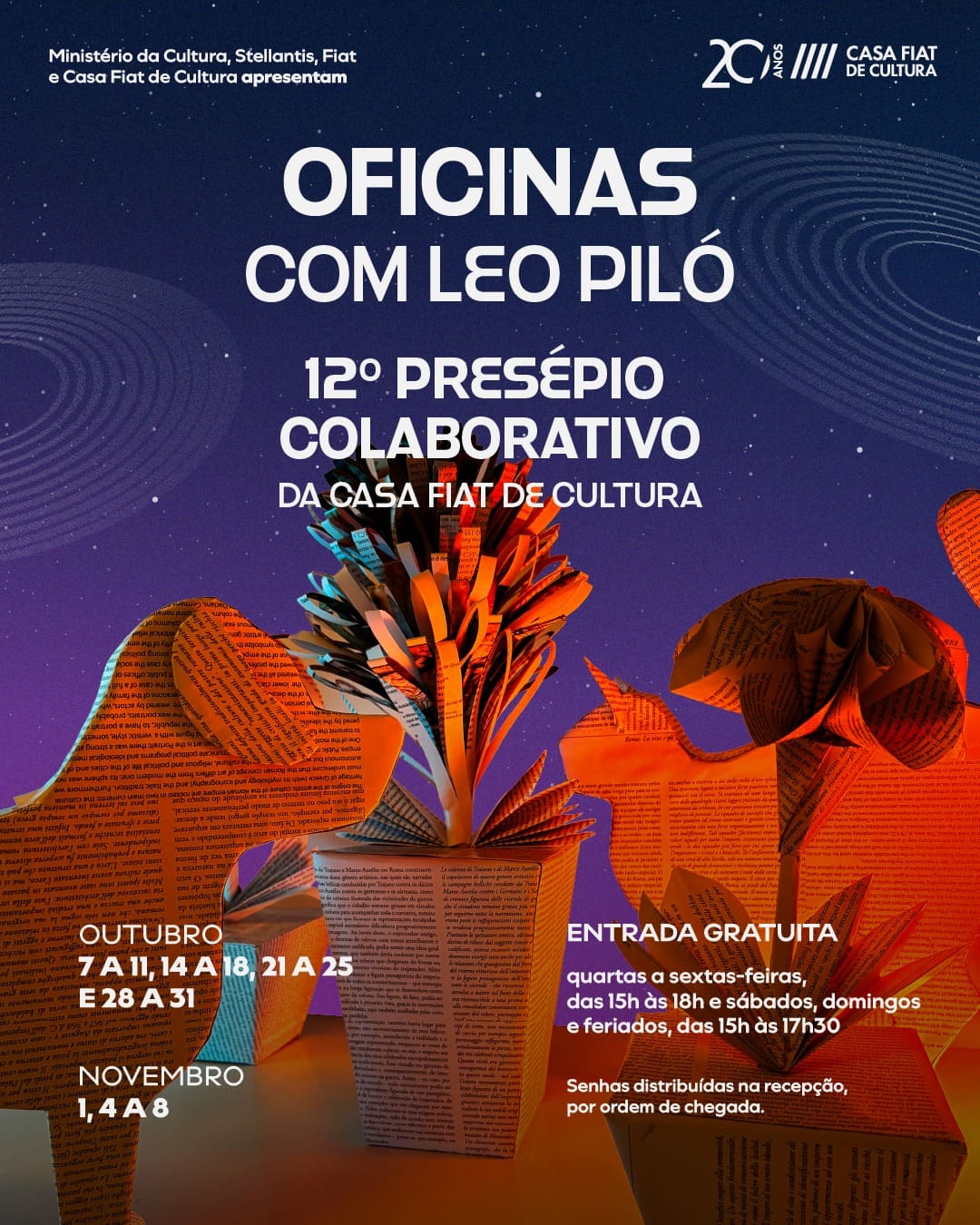 Foto de divulgação para as oficinas com Leo Piló na Casa Fiat de Cultura 