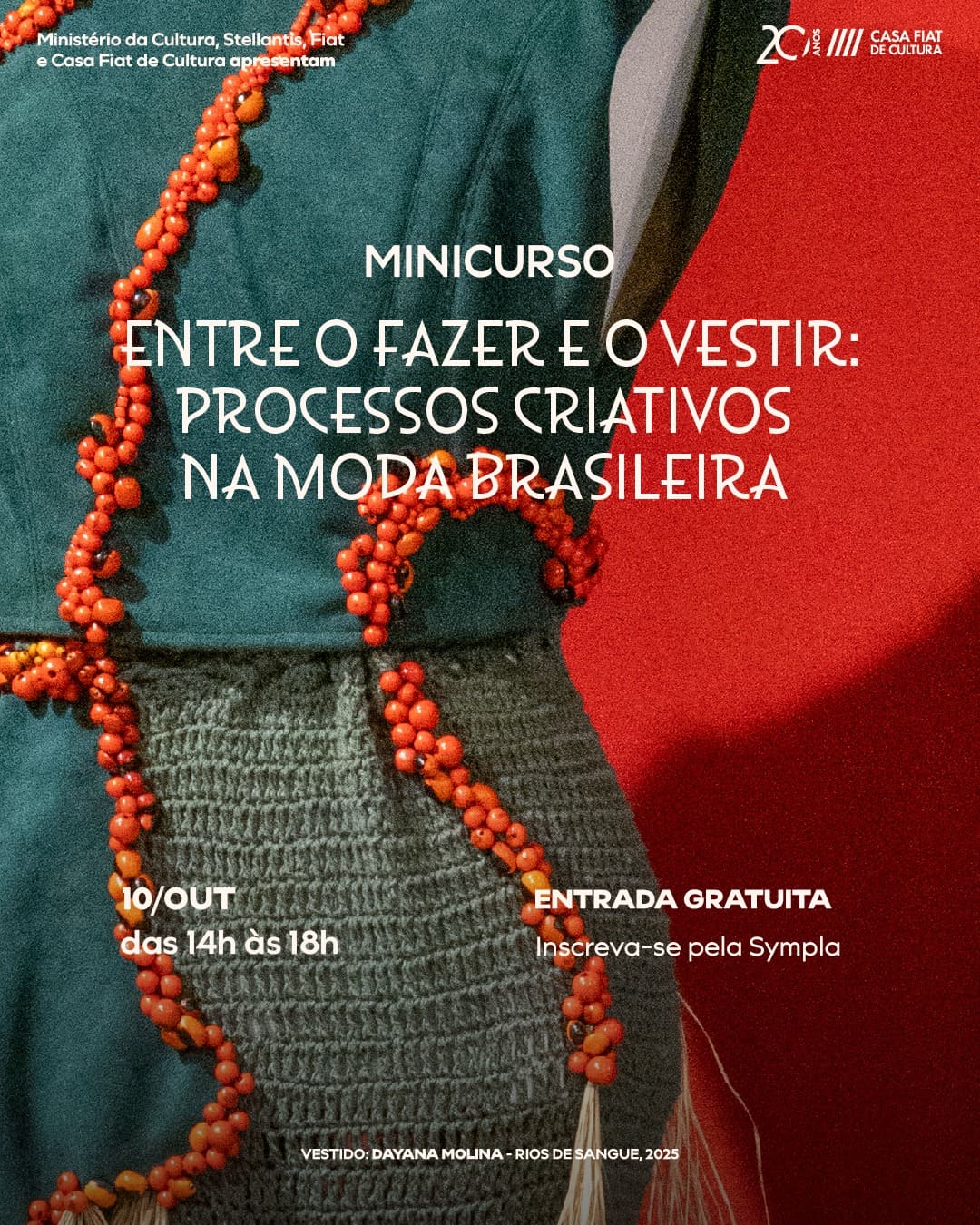 Foto de capa para o minicurso na Casa Fiat sobre "Processos criativos na moda brasileira"