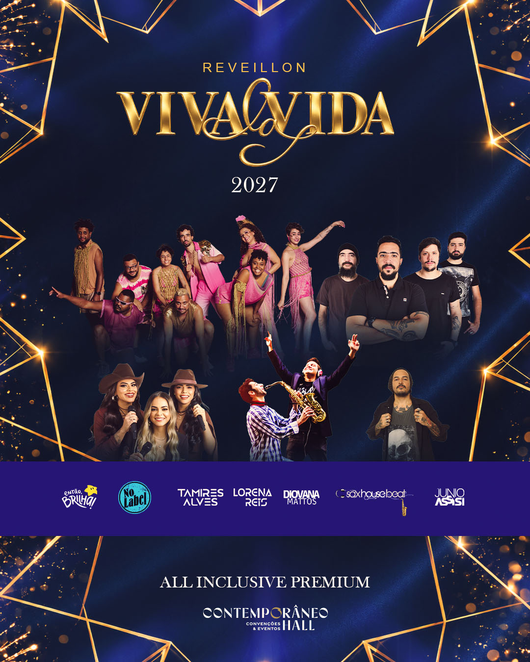 folder do evento de Réveillon Viva la Vida