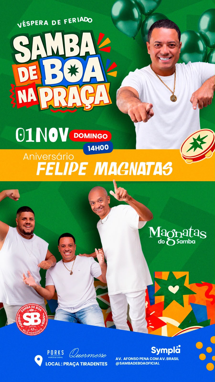 Folder do evento Samba de Boa na Praça